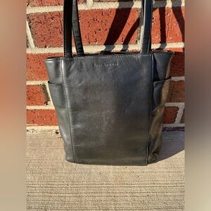 Enzo Angiolini Black Leather Shoulder Bag Purse